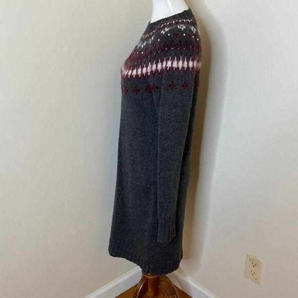 J Crew Jewel Embellished Fair Isle Sweater Dress S - Picture 2 of 6